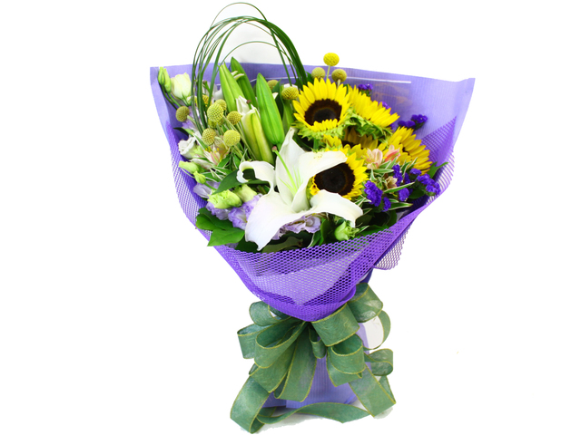 Florist Flower Bouquet - Graduation Flower Bouquet Sun Flower 1 - L09729 Photo