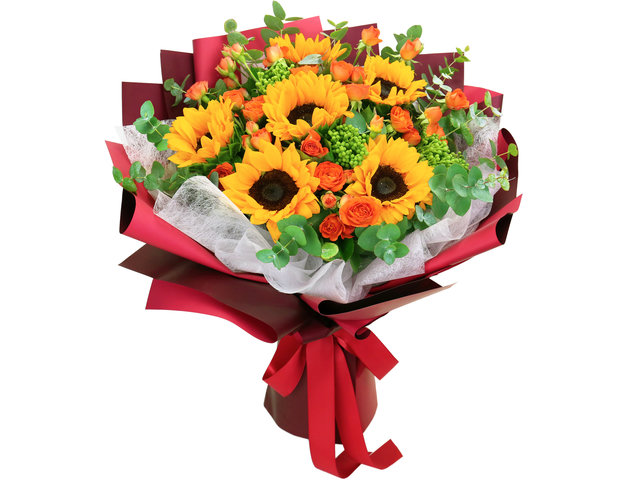 Florist Flower Bouquet - Graduation Flower Sun Flower Bouquet  GF06 - GD0823A1 Photo