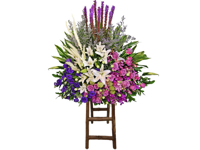 Flower Basket Stand - Grand Opening Florist Basket  CL06 - L1386 Photo