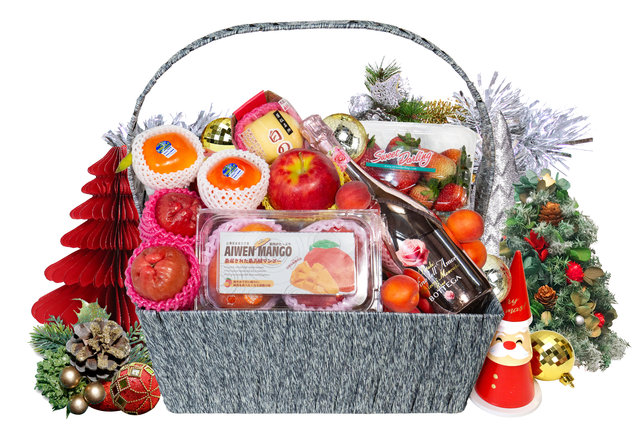 Fruit Basket -  Christmas Fresh Fruit Baskets 1108B3 - XF21108B3 Photo