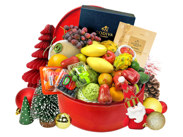 Fruit Basket - Christmas Fresh Fruit Baskets 1108A6 - XF21108A6 Photo