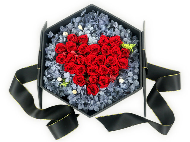 Preserved Forever Flower - Small Rose Valentine's Day Preserved Flower Box M63 - PR0103A3 Photo