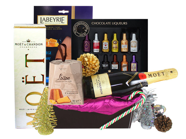 Wine n Food Hamper - Christmas Fancy Permium Champagne Gift Hamper E - L19181 Photo