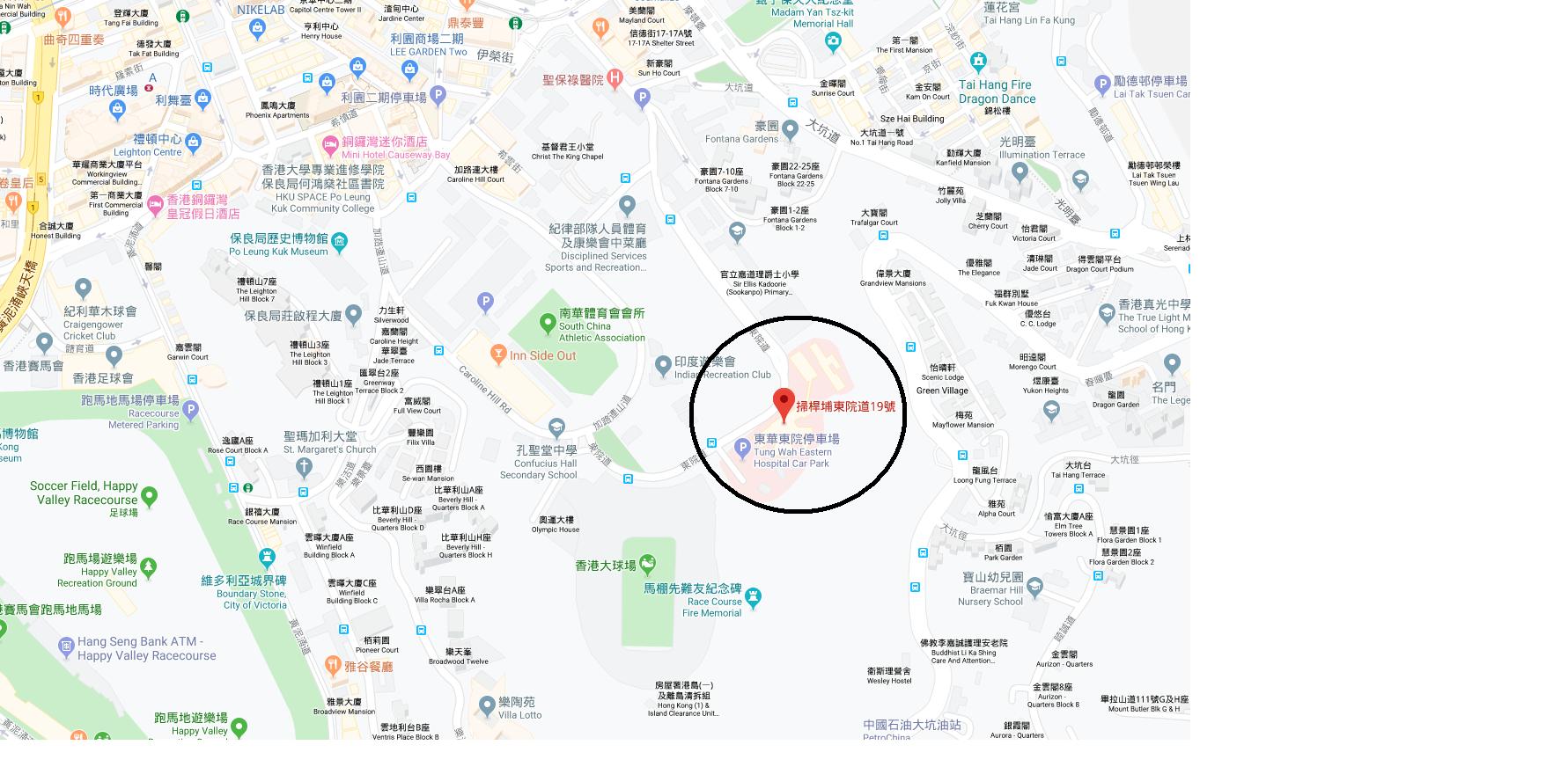 Tung Wah Eastern Hospital Map